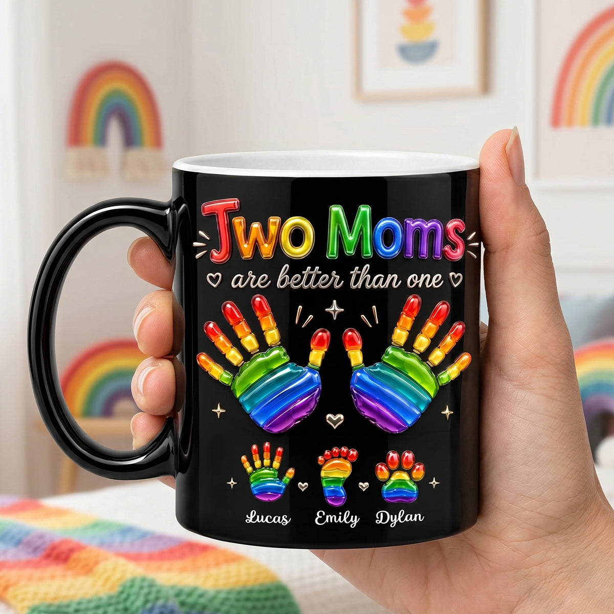 LGBTQ+ Family Magic Mug - Personalized Gifts For Pride Month Magic Mug 02PADH260526-Homacus