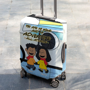 Personalized Gifts For Couple Luggage Cover Traveling Couple 05NAMH231124DA