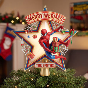 Merry Webmas Christmas Tree Topper - Personalized Christmas Gift 04hata040826-Homacus