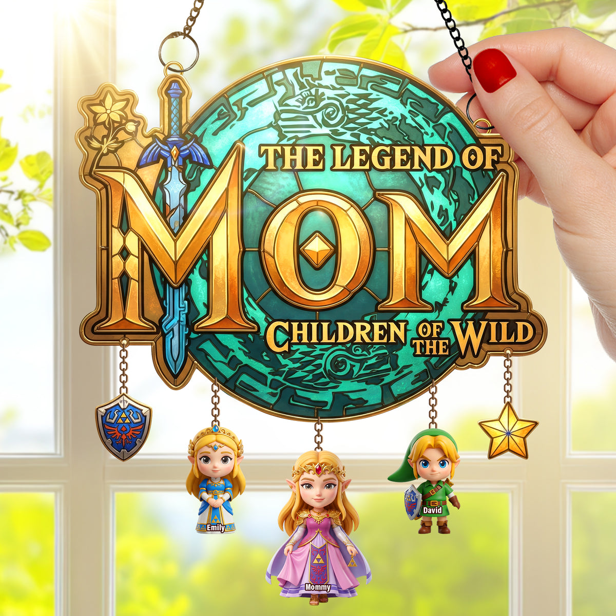 Epic Mom Journey With Kids Suncatcher - Personalized Gifts For Moms 03NAQN030426-Homacus