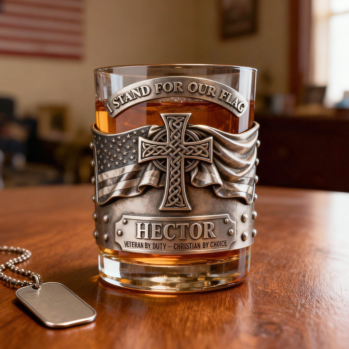 Veteran 11oz Round Glass - Personalized Gifts For Veteran 04totn060126-Homacus