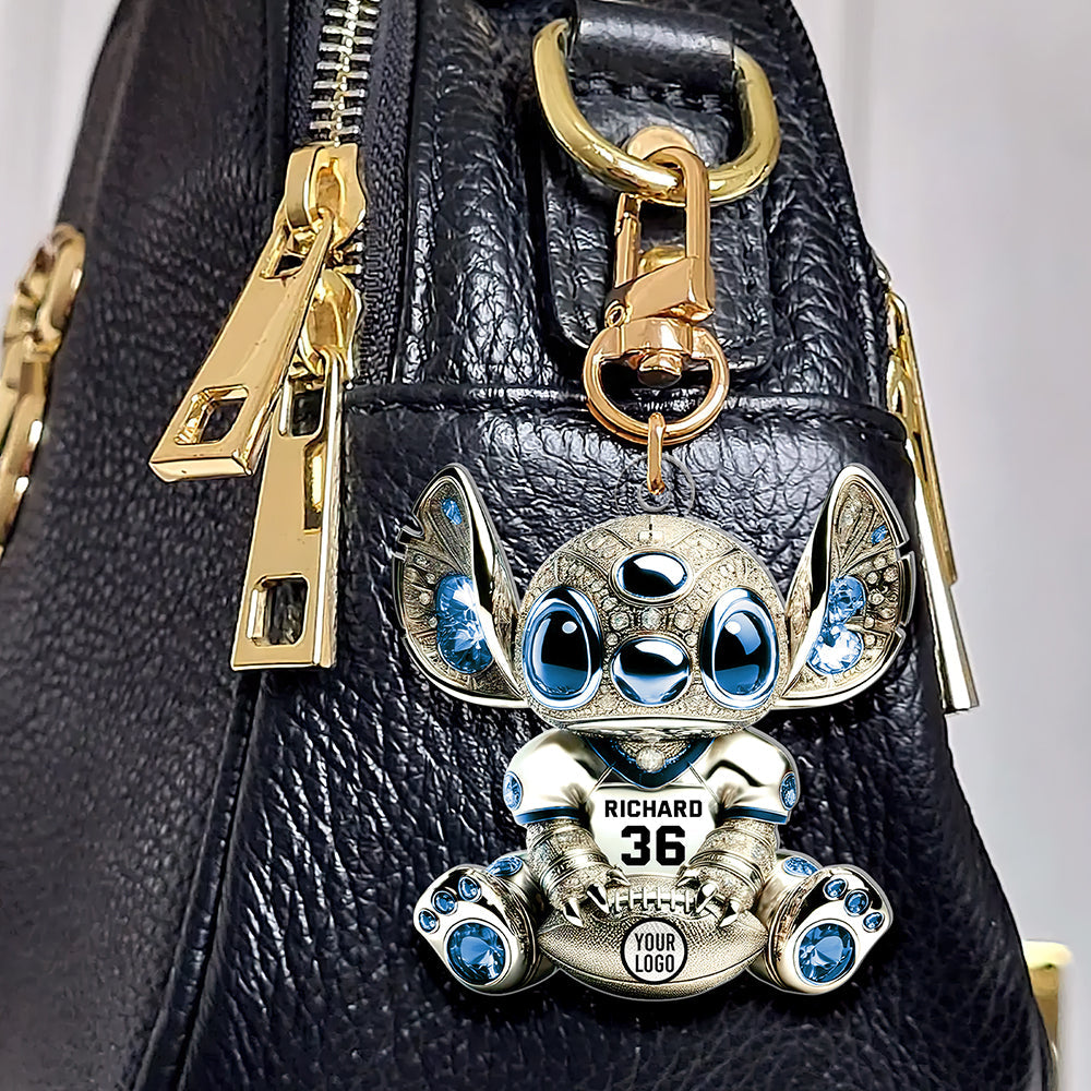 Personalized Gifts For Football Lovers Keychain, Cute Character 05TGQN250325-Homacus