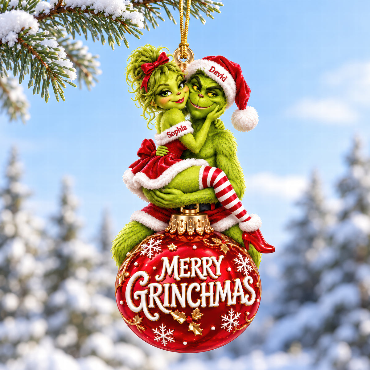 Naughty Couple Christmas Ornament - Personalized Gifts For Couple 09tyqn061026-Homacus