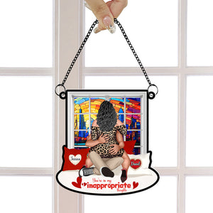 Personalized Gifts For Couple, Naughty Couple Acrylic Suncatcher Ornament Valentine 01KALU101224HH-Homacus