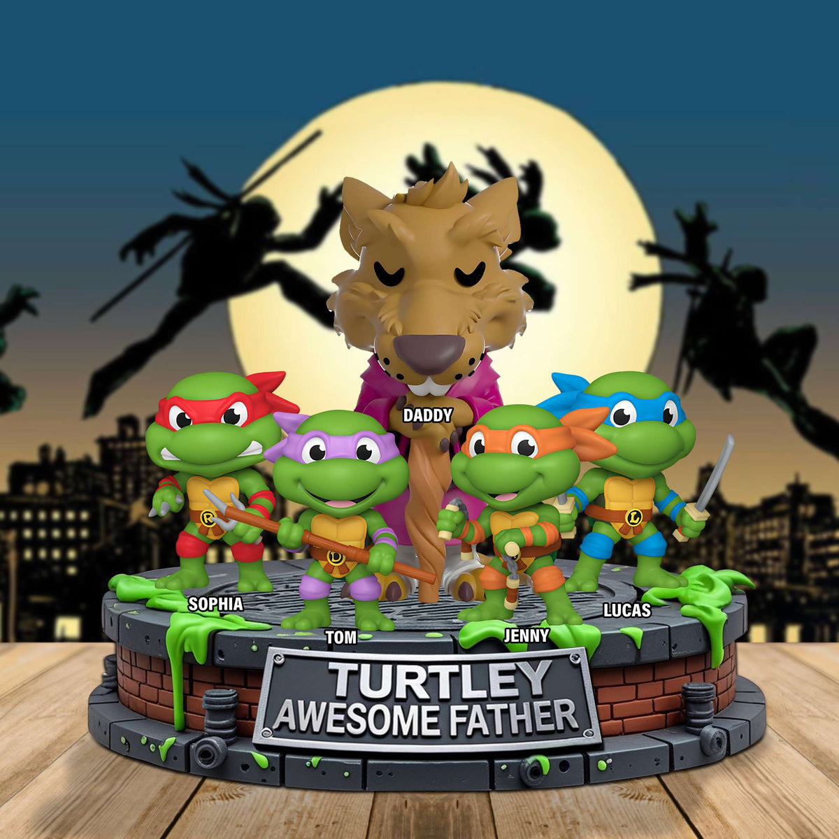 Personalized Gift For Dad Acrylic Plaque- Turtle Awesome Father 01NATN150425-Homacus