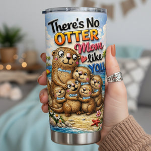 Otter Mom And Babies Tumbler - Personalized Gifts For Mom 03TYTA040326-Homacus