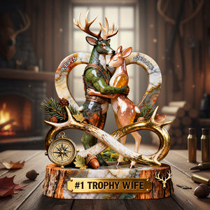 Dearly Deer Couple Acrylic Plaque, Personalized Gifts For Hunting Couple 02qhta160126-Homacus