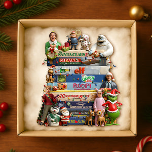 Classic Christmas Movies Collection Stack Ornament, Personalized Gifts For Movie Fans 05QHTN131025-Homacus