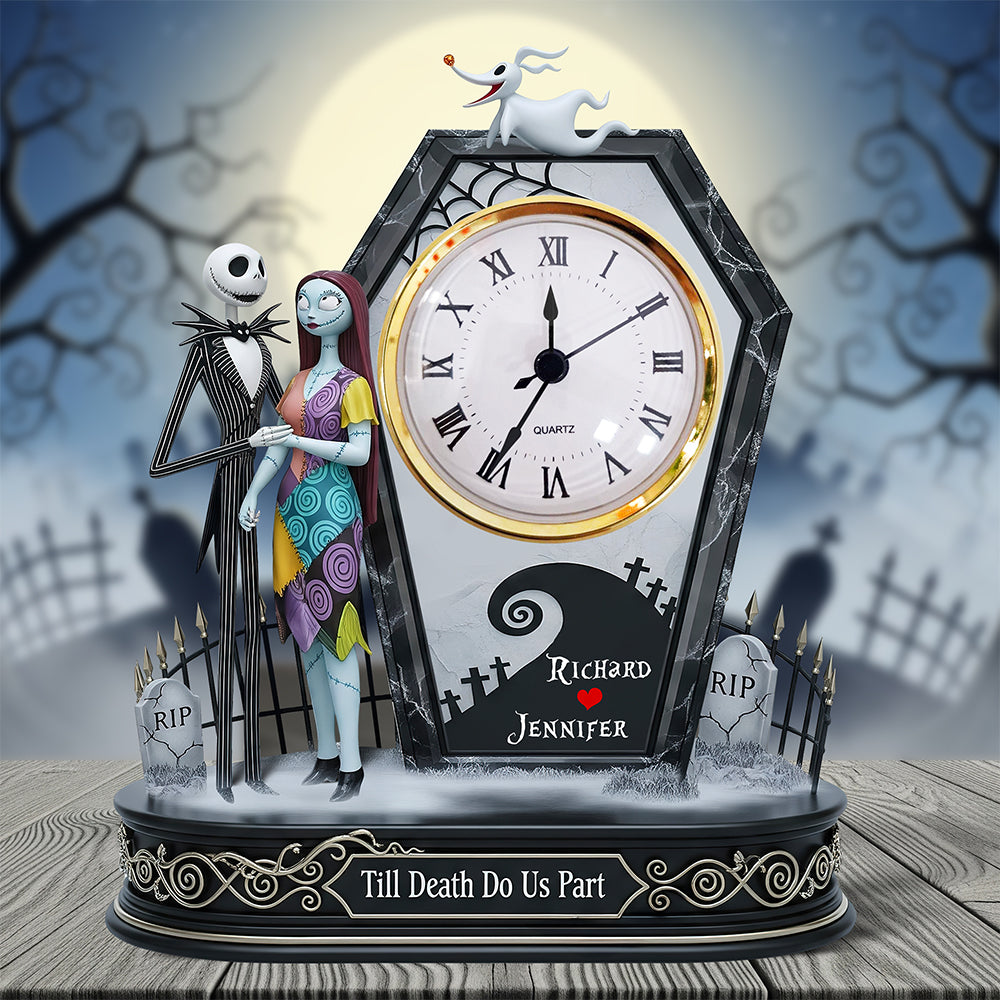 Spooky Couple Desk Clock Plaque - Personalized Gifts For Couple 03ohqn170625-Homacus