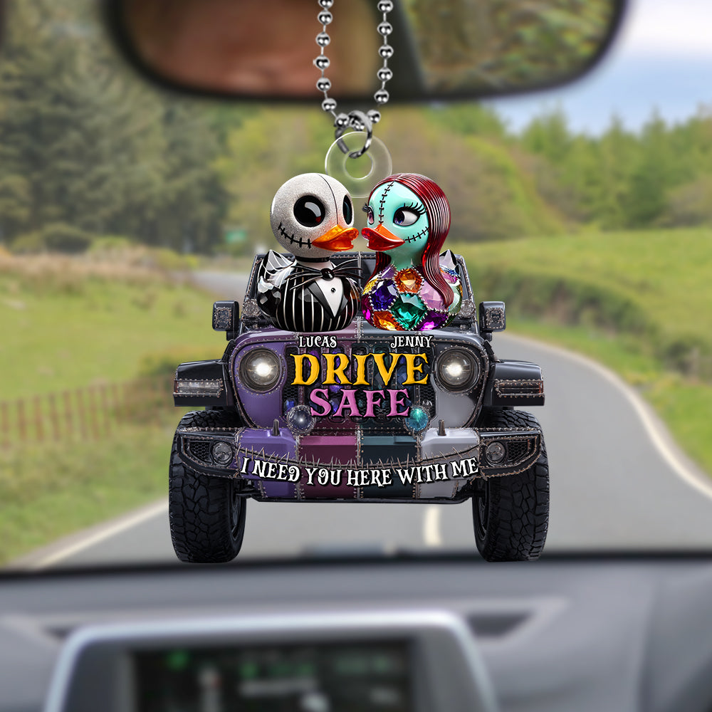Horror Offroad Couple Car Ornament - Personalized Gifts For Couple 02tgtn280525-Homacus