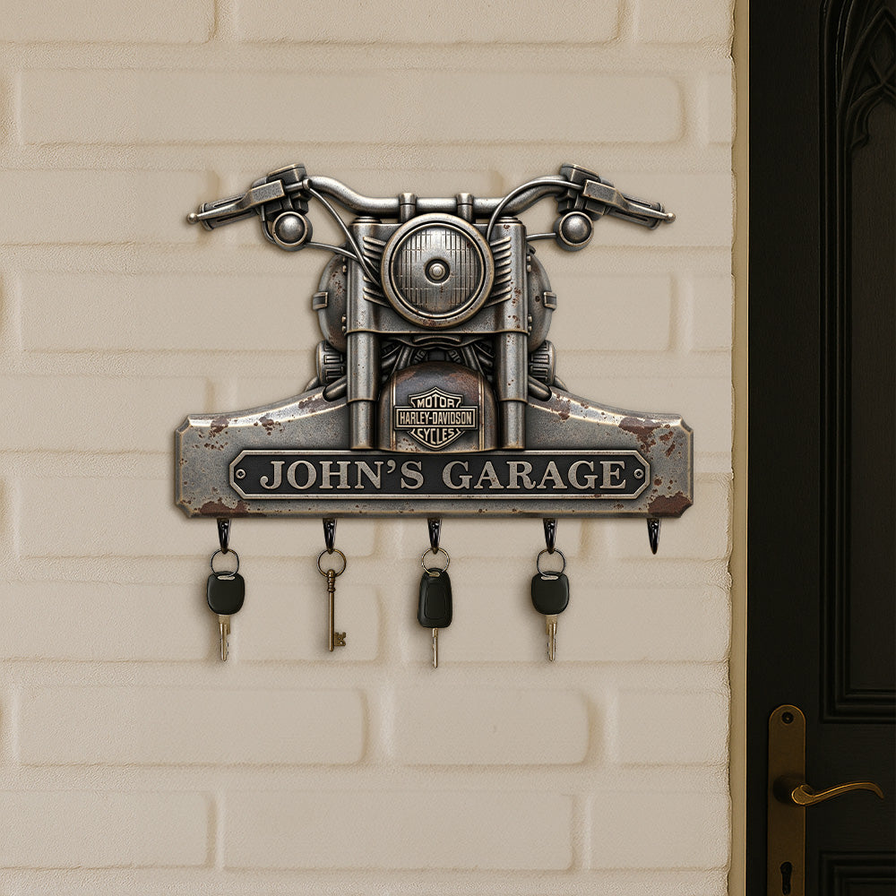 Motorcycles Garage Personalized Gifts For Motor Lovers Key Hanger 01natn070725-Homacus
