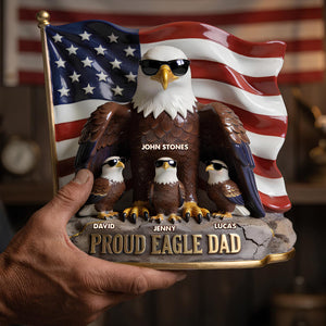 Proud Eagle Dad Acrylic Plaque - Personalized Gifts For Dad 03pgdt010526-Homacus