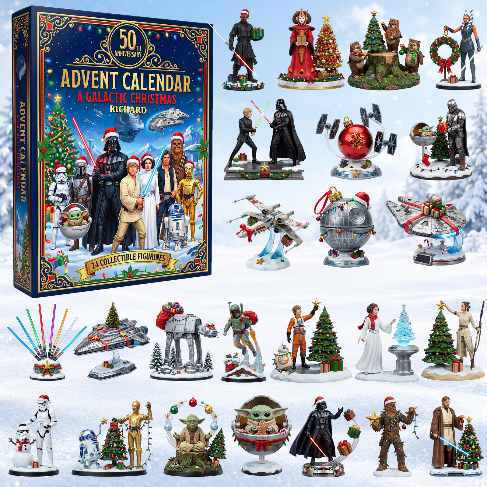 Galactic Christmas Advent Calendar Blind Box - Personalized Christmas Gifts 01tyqn101026-Homacus