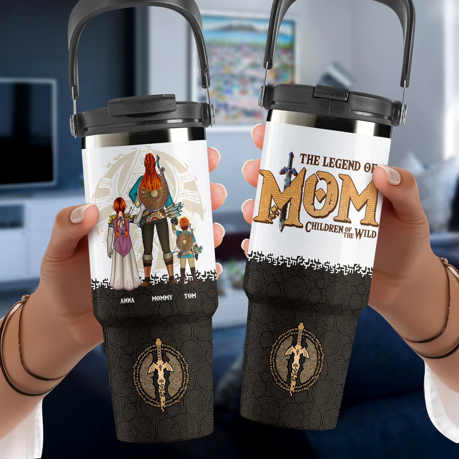 Personalized Gifts For Mom Tumbler Handle Cup The Legend Of Mom 02HUDT280325HG-Homacus