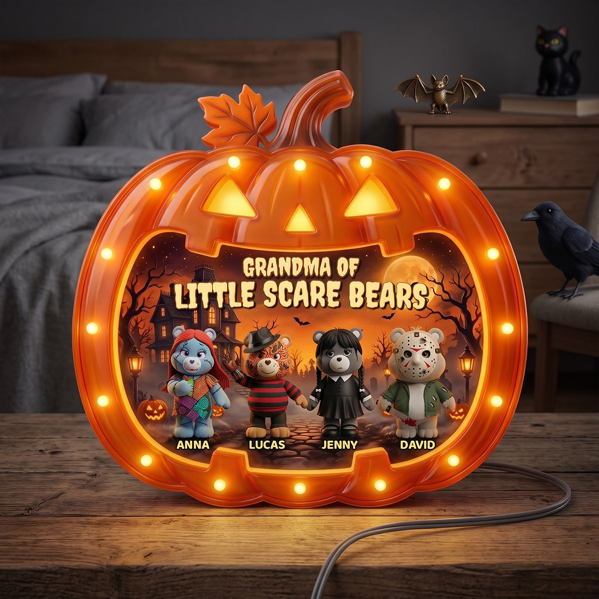 Haunted Crew Halloween Light Box - Personalized Gift For Grandma 02NATN150826
