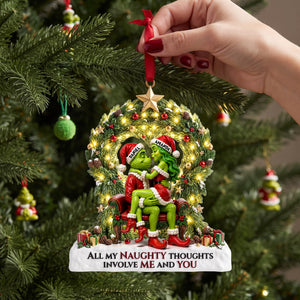 Naughty Couple Christmas Ornament - Personalized Gifts For Couple Christmas Ornament 02NALU220926-Homacus