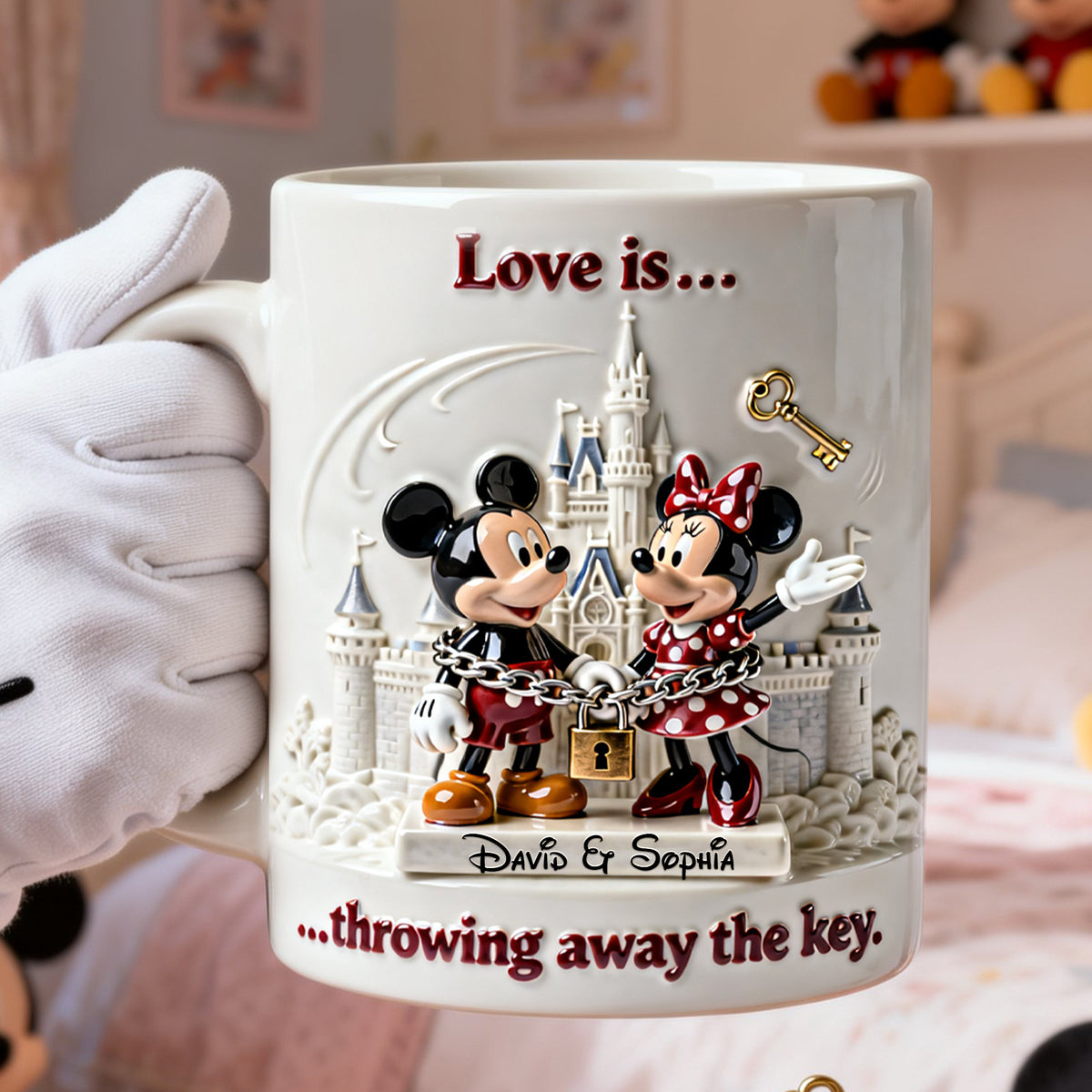 Locked Together Forever Coffee Mug - Personalized Gifts For Couples 01OHLU280126-Homacus