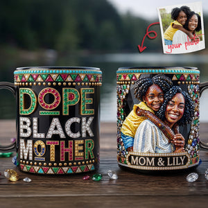 Custom Photo Black Mom Coffee Mug - Personalized Gifts For Mom 01huta130426-Homacus