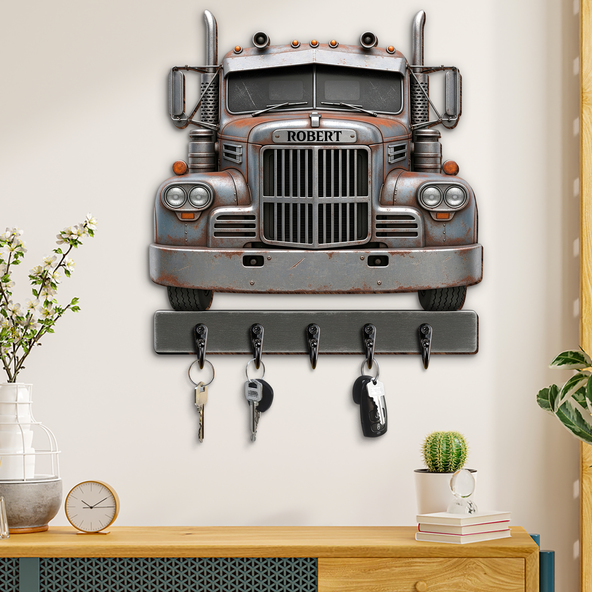 Truck Key Hanger - Personalized Gifts For Trucker 04ohpu270625-Homacus