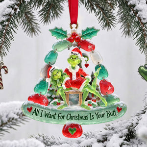 Cheeky Mistletoe Couple Acrylic Ornament - Personalized Christmas Gifts For Couple 04ohlu150926