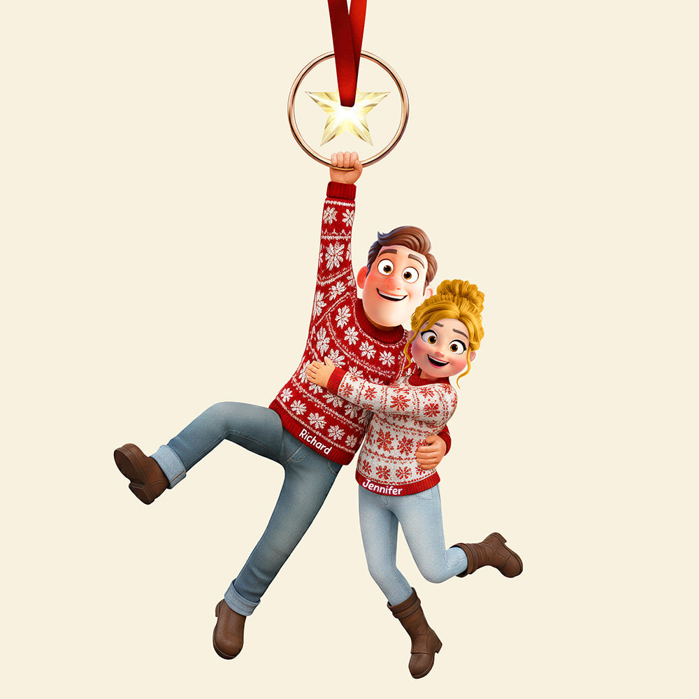 Fun Hanging Couple Ornament - Personalized Gifts For Couple 02qhqn031025-Homacus