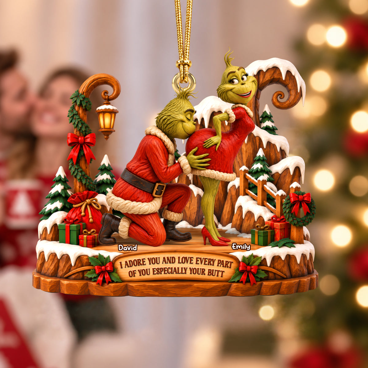 Furry Naughty Couples Acrylic Ornament - Personalized Christmas Gifts For Couples 05ohqn150926-Homacus