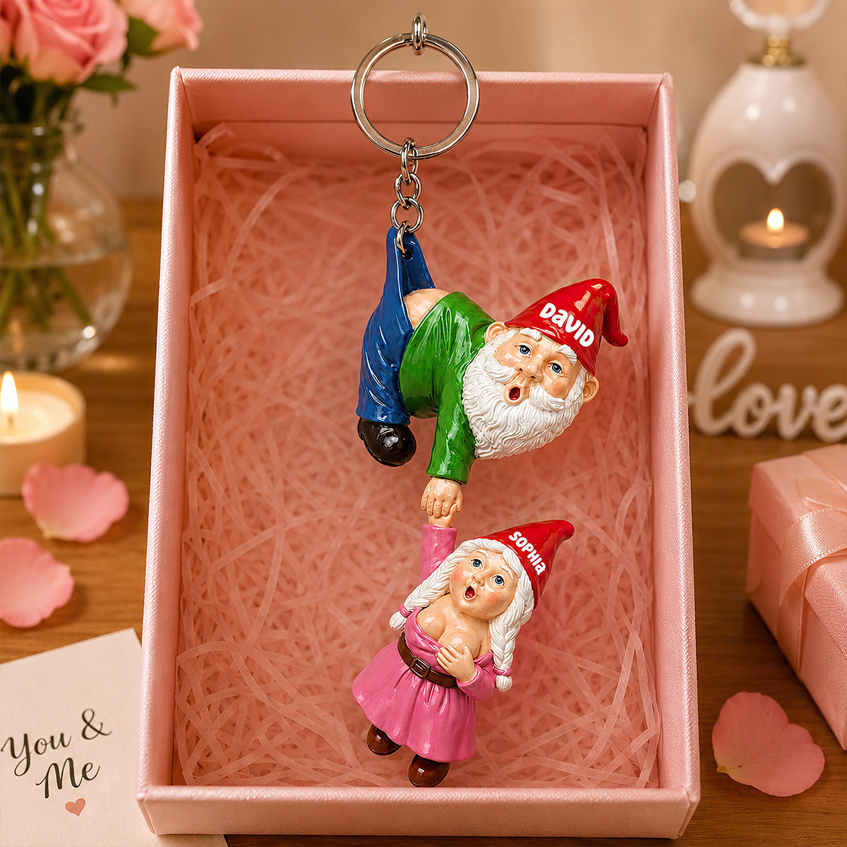 Funny Couple Acrylic Keychain - Personalized Gifts For Couple 05ohdt180726-Homacus