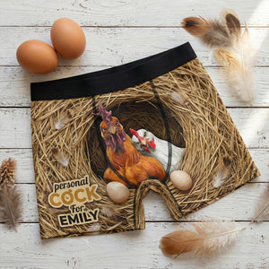 Couple Bold Rooster & His Possessive Hen Men Boxer, Personalized Gifts For Him 04qhtn240126-Homacus