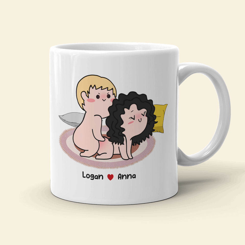 Roses Are Red, Personalized Mug, Gift For Naughty Couple-Homacus