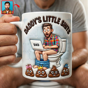 Funny Poop Dad Coffee Mug - Custom Photo Gifts For Father's Day Coffee Mug 04NAQN040326-Homacus