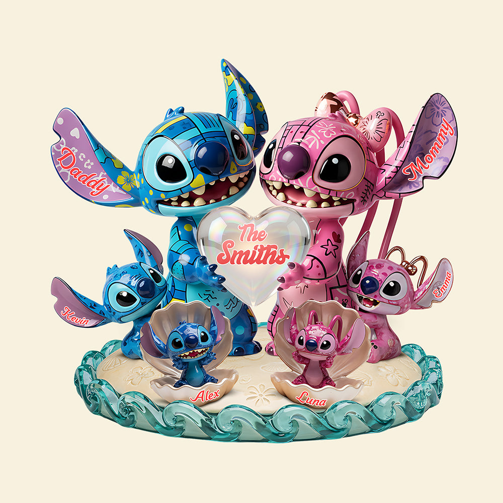 Blue Alien Family Custom Shape Acrylic Light Box - Personalized Gifts For Family 02pata251125-Homacus