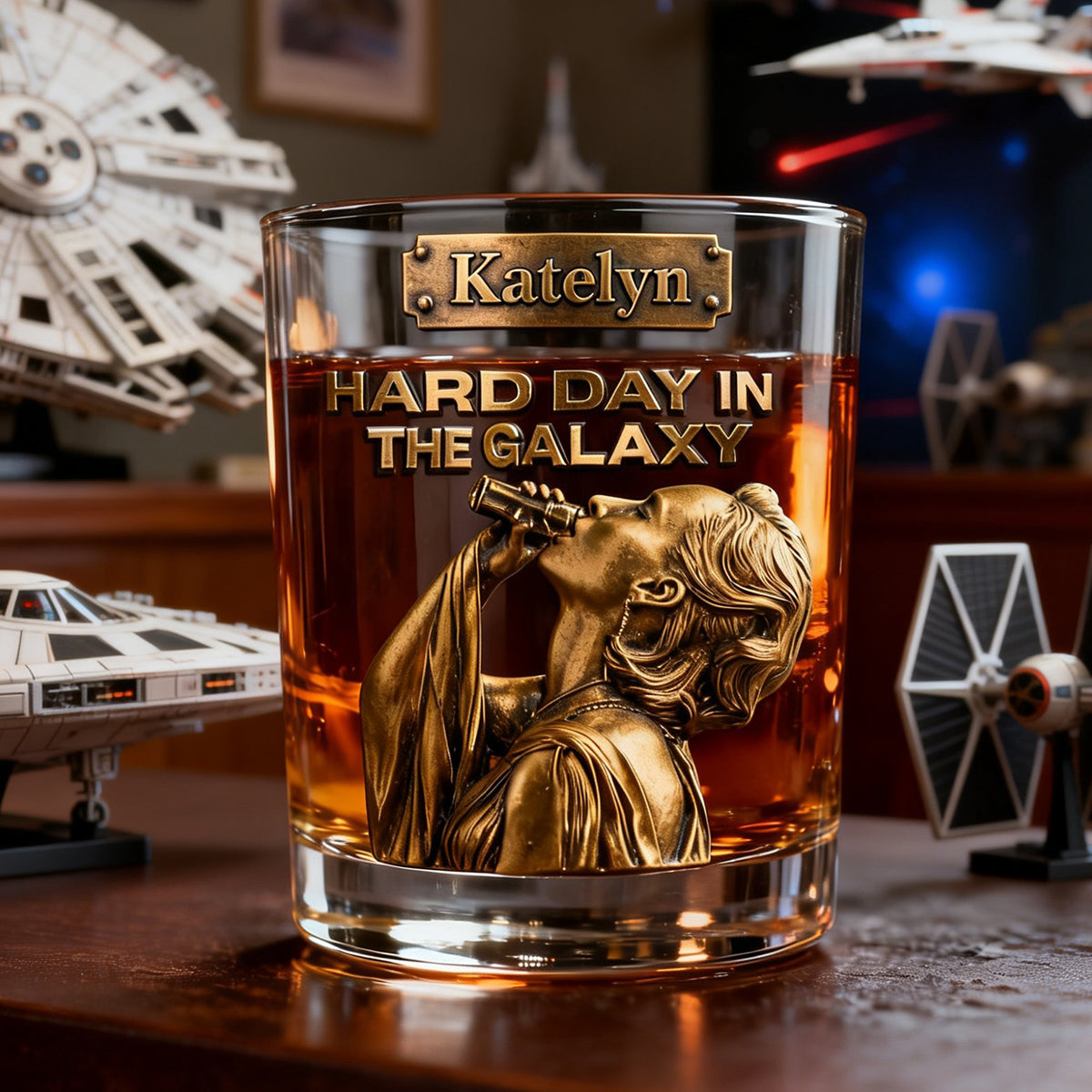 Hard Day 11oz Round Glass - Personalized Funny Gifts For Drinking Lovers 02hutn130226-Homacus
