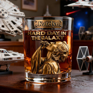 Hard Day 11oz Round Glass - Personalized Funny Gifts For Drinking Lovers 02hutn130226-Homacus