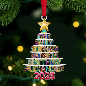 Christmas Tree Family Name Ornament Personalized Gifts For Family 03NALU161025