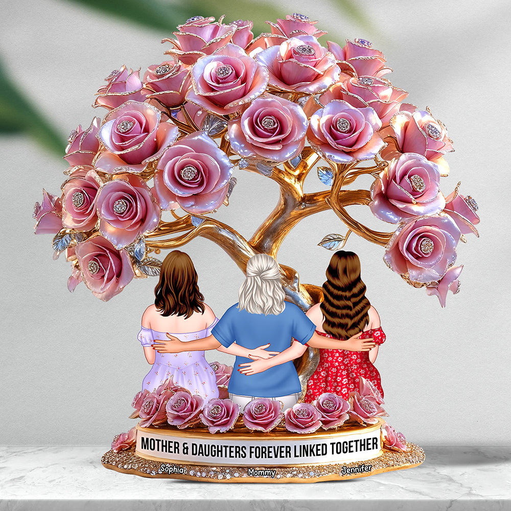 Personalized Gifts For Mom Plaque Mother Daughters Forever Linked Together 06tgqn220425tm-Homacus