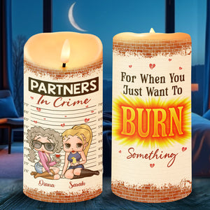 Personalized Gift For Friends LED Candle Partners In Crime 01KAQN031224HH-Homacus