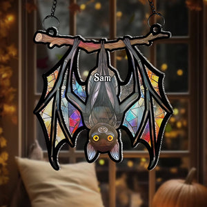 Personalized Bat Halloween Suncatcher Ornamnet 03TOMH220824-Homacus