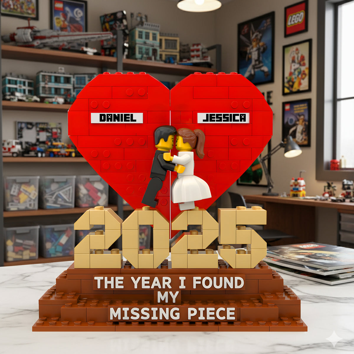 Kissing Couples Acrylic Plaque - Personalized Anniversary Gifts For Couples 01HYLU051125-Homacus