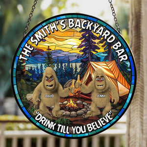 Personalized Gifts For Bigfoot Seeker Stained Glass Suncatcher Ornament 01qhtn160924 Backyard Bar Drink Till You Believe-Homacus