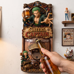 Cheers Captain Bottle Opener - Personalized Gifts 01patn210726-Homacus