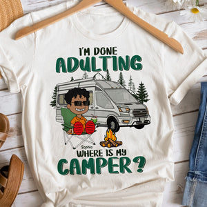 Personalized Gifts For Campers Shirt, Wanderlust Escape From Adulting 02qhtn160125pa-Homacus