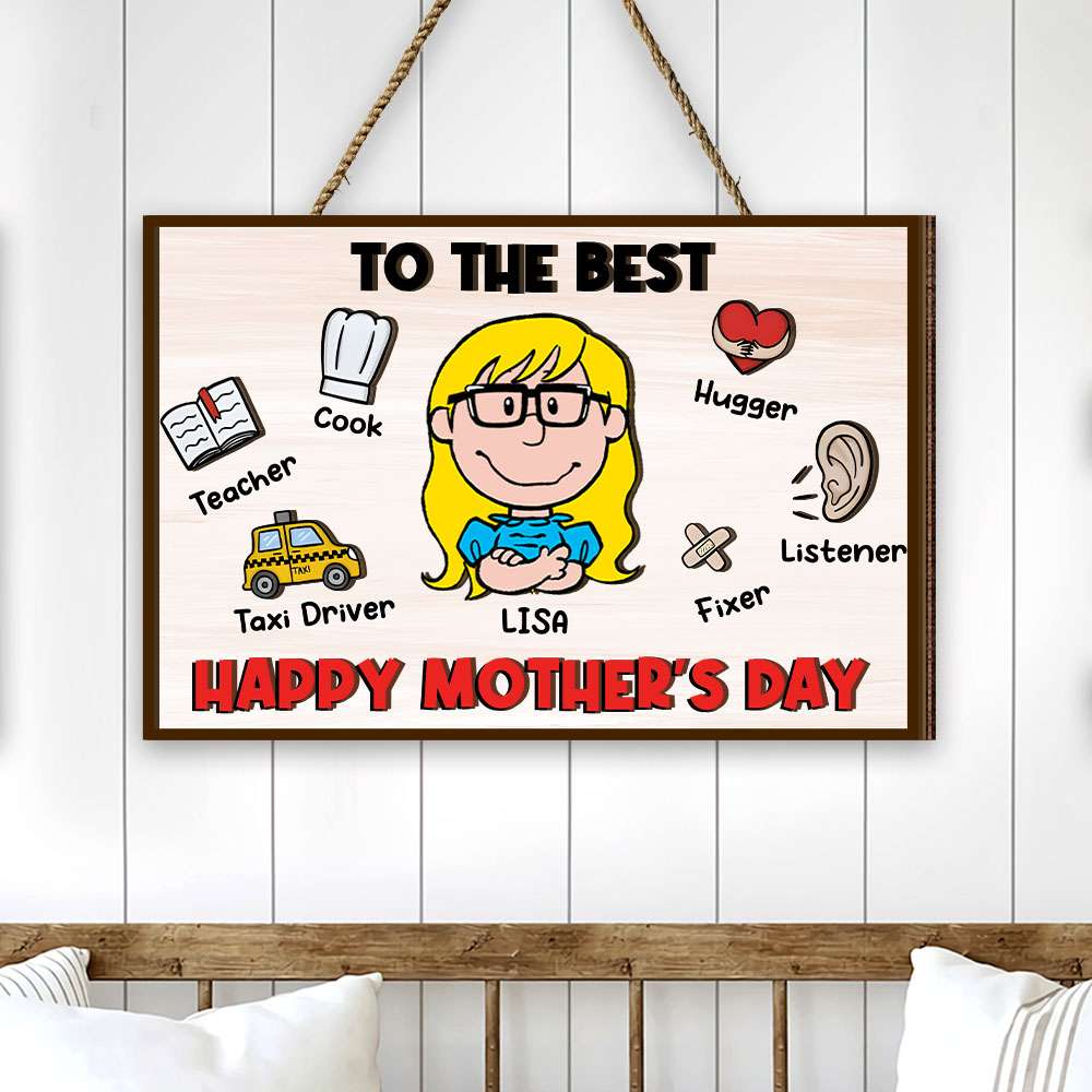 Personalized Gifts For Mom Wood Sign Mother's Day 05TOMH160125HH-Homacus