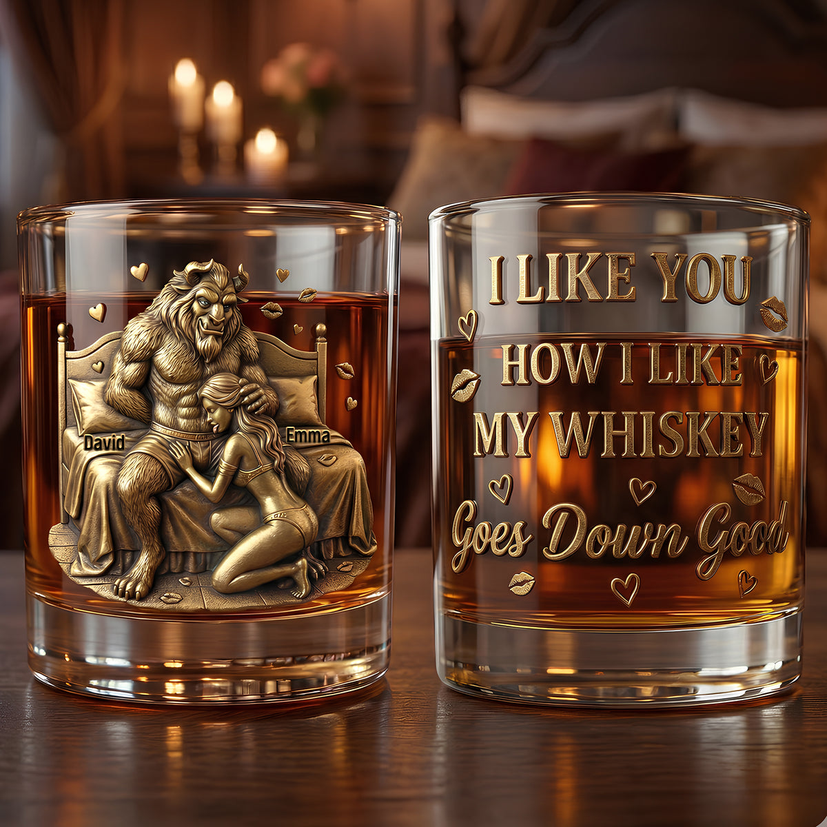 Bold Couple Round Glass - Personalized Gifts For Couple 02QHLU080126-Homacus
