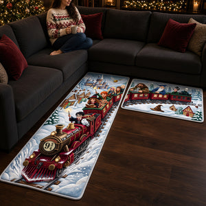 Long School Train Runner Rug Set, Personalized Gifts 02qhdt280926