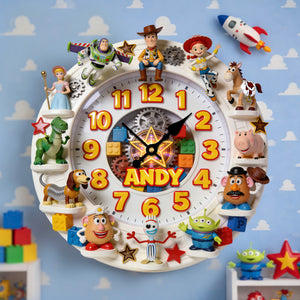 Adorable Characters Hanging Wall Clock - Personalized Gifts 02nalu140326-Homacus