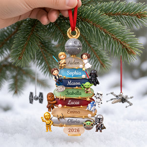 Space Adventure Family Christmas Ornament - Personalized Gifts For Family 05NADH081026-Homacus