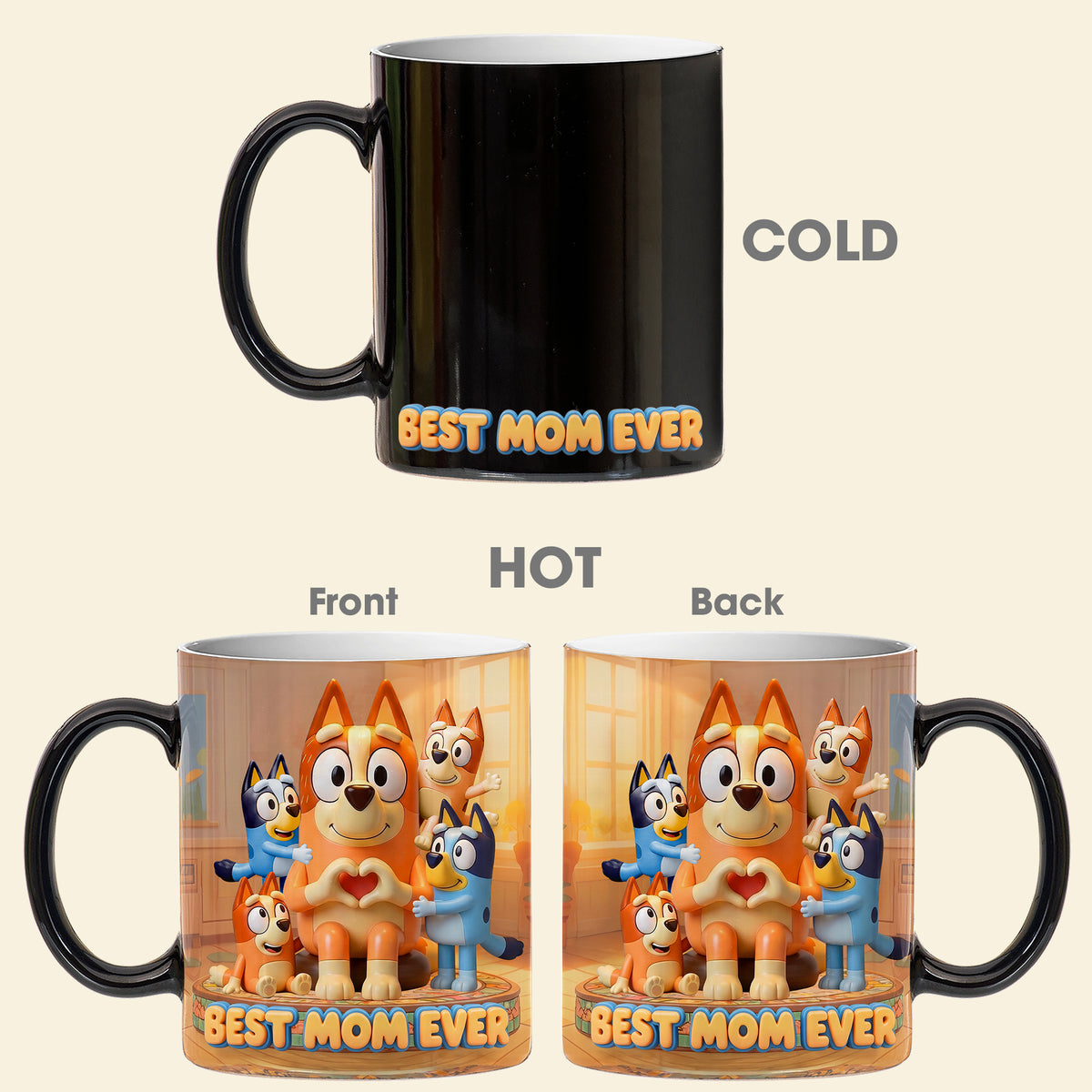 Best Puppy Mom Ever Magic Coffee Mug - Personalized Gifts For Moms 02NAQN170426-Homacus