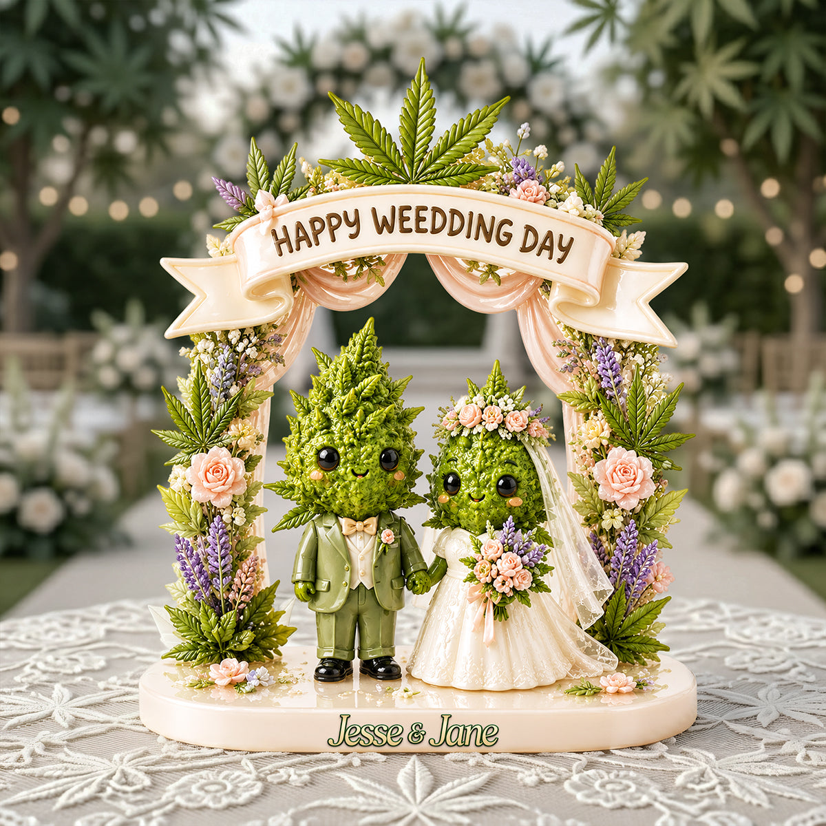 Stoner Wedding Couple Acrylic Plaque - Personalized Gifts For Couples 02tota010726-Homacus