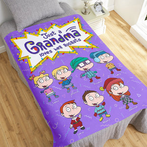 Personalized Gift for Grandma, Just A Grandma Loves Her Kids Blanket 03toqn151024hg-Homacus