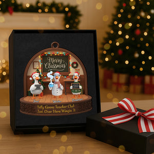 Teacher Goose Coworker Acrylic Christmas Ornament - Personalized Gifts For Coworker 01nata061125-Homacus